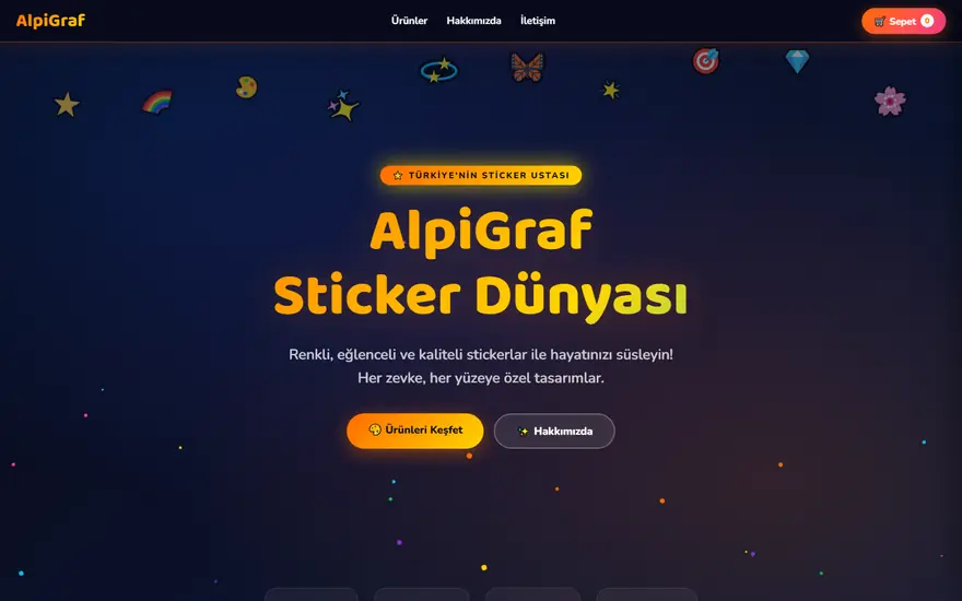 Alpigraf web sitesi masaüstü görünümü