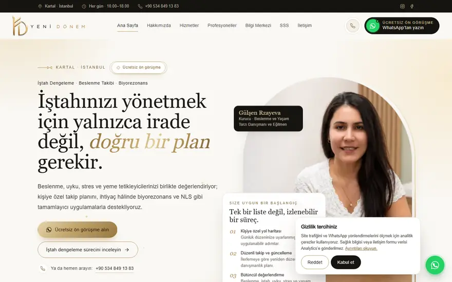 Yeni Dönem Rezonans web sitesi masaüstü görünümü